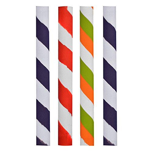 SPORTAXIS Puños para murciélagos de críquet excelente absorción de golpes agarre de goma duradero con tacto suave para murciélagos y raquetas (rayas universales) (el color puede variar) (paquete de 4) Cover