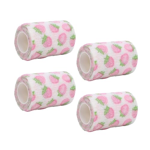 AYNEFY Bandagem Veterinária Elástica Elástica Não Tecida 4pcs 4pcs para Cascos Ganchos de 3 Polegada