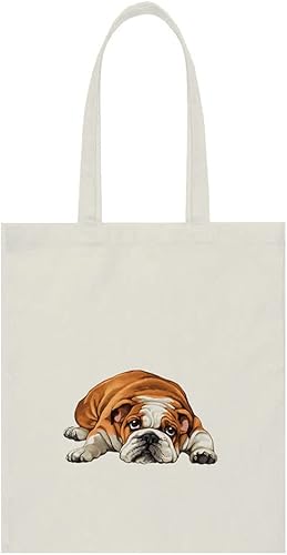 Vista 73 de WIRESTER Bolsa de lona reutilizable para mujeres y niñas, bolsa de compras de comestibles, bolsa de hombro, bolsa de viaje, animal de perro y gato