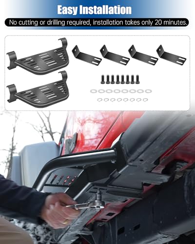 Estribos laterales Rock Rails para Jeep Wrangler 2018-2026 miniatura 6