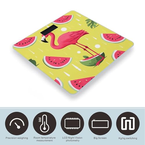 Báscula digital de baño con plataforma amplia y pantalla LCD miniatura 3