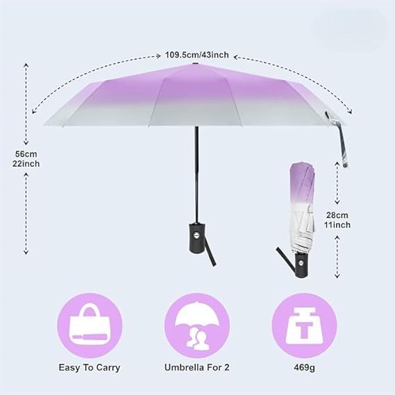 Image of TEKCOOL Umbrella, UV Big Size Umbrella for Sun Protection Rain Windproof Strong Large 3 Fold for Men Women Kids Boys Girls Perfect & Stylish Windproof & Compact?