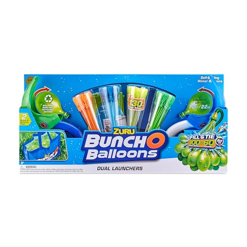 Bunch O Balloons 2 Launchers with 130 Rapid-Filling Self-Sealing Water Balloons by ZURU