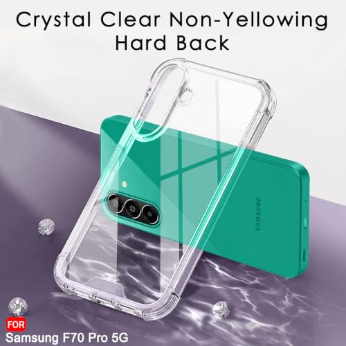 Image of TheGiftKart Crystal Clear Back Cover Case for Samsung Galaxy F70 Pro 5G | 360 Degree Protection | Shock Proof Design | Transparent Back Cover Case for Samsung F70 Pro 5G (PC & TPU, Transparent Bumper)