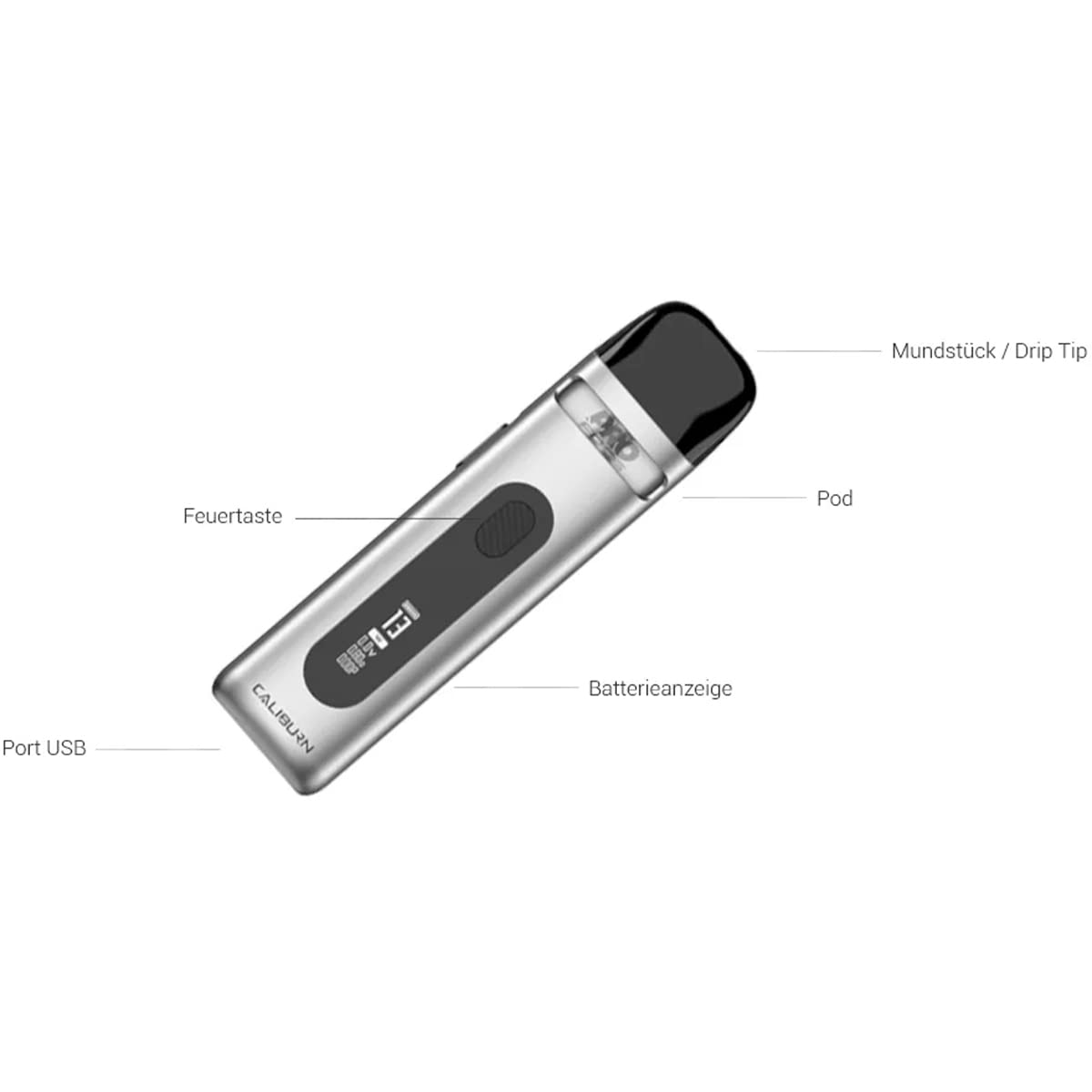 Uwell Caliburn X 3ml 850mAh Pod System Kit Farbe Schwarz: Amazon.de:  Elektronik & Foto
