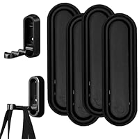 CHEERYMAGIC 6pcs Foldable Wall Hook for Hanging Heavy Duty Collapsible Flip Down Wall Mount Hooks for Coat Backpack Purse A30-YXGYG (Black)