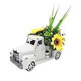 ZYHARUKO ビンテージトラック装飾 ひまわり 造花 農家 テーブル LED ストリングライト トラック 装飾 トラック ひまわり 造花