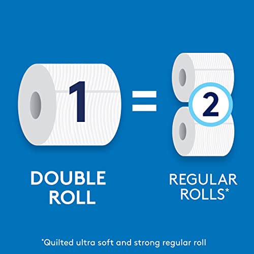 Image of Cottonelle Toilet Paper, 24 Double Rolls (Equal to 48 Regular Rolls), Ultra CleanCare, Soft Bath Tissue, Biodegradable, Septic-Safe