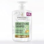 Pantene Grow Strong Shampoo with Biotin & Protein Strengthener 1L XXL pump. Helps Reduce Hair Loss Due to Breakage for Hair that Grows Long & Strong. For Dry Damaged Hair, helps promote hair growth.