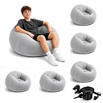 Inflatable Bean Bag Chairs 6 Pcs for Teens with Electric Air Pump