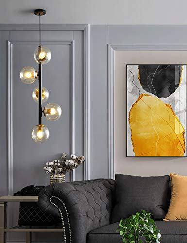 Multi-lumière pour barre d'escalier et lustre salon en spirale créatif