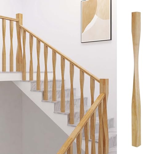 Kit main courante avec balustres d'escalier en bois massif durable