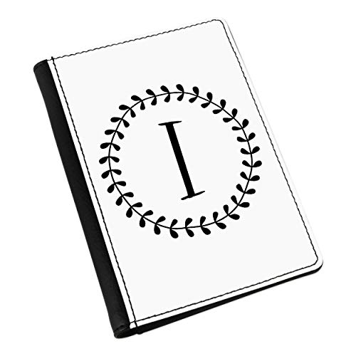 Étui passeport Lettre I Floral guirlande alphabet idée cadeau anniversaire