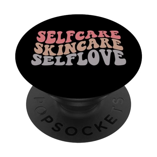 Selfcare Skincare Selflove Esthetician Skincare PopSockets Swappable PopGrip, Black
