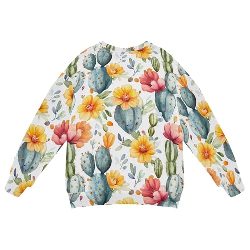 JUNZAN Safari Cactus Retro Kids Boys Sweatshirts Hoodies Long Sleeve Boys Sweat Shirt Athletic 4T2
