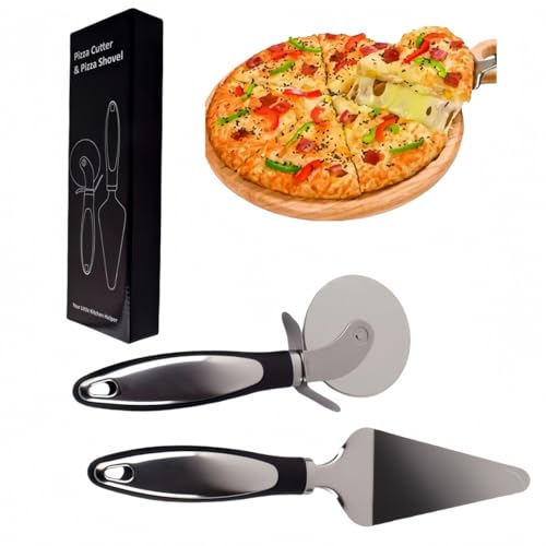 Precision Pizza Cutter with Non-Slip Handle and Stainless Steel Blade: Effortless Pizza Slicing and Serving Tool with Hanging Hole