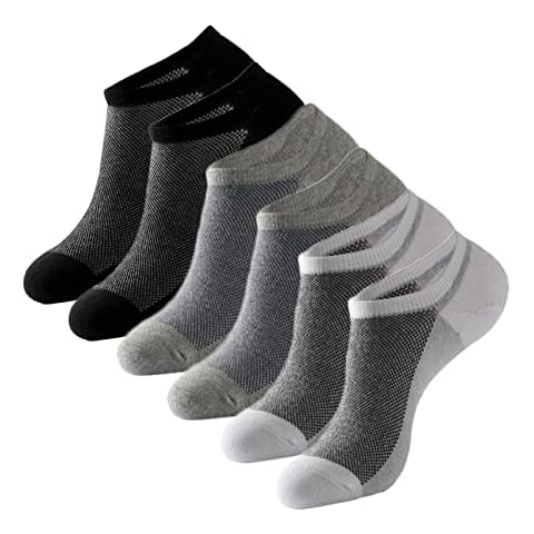 6 Pairs Ankle Socks,Cotton Low Cut Socks,Mens Ankle Athletic Socks,Comfort Sports Trainer Socks,Christmas Gifts for Men Cover