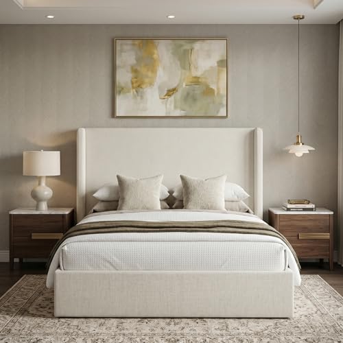 Bavendra 54" Extra-Tall Headboard Bed Frame - Heavy Duty 1000lbs