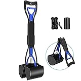 UPSKY Non-Breakable Pet Pooper Scooper for Dogs with Long Handle, Foldable Poop Scoop Shovel，Durable Spring and Premium Materials，Easy to Use for Grass, Dirt, Gravel Pick Up