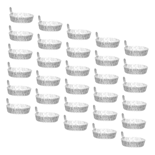 HOLIDYOYO Heavy Duty Aluminum Foil Weighing Handle 30pcs Lab Weighing Pans for Science Kitchen Use
