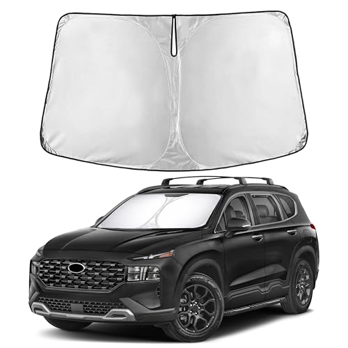Image of EcoNour Windshield Sunshade Compatible for Hyundai Santafe 2019-2021 2022 2023, Sun Visor for Front Windshield & Window Sun Shade Cover, UV Heat Blocker & Protector, Car Accessories