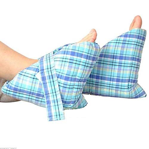 XIHAA Heel Cushion Protectors Pressure Relieving Heel Protector,Pressure Sore and Heel Ulcer Relief,Cotton Blue (1 Pair)