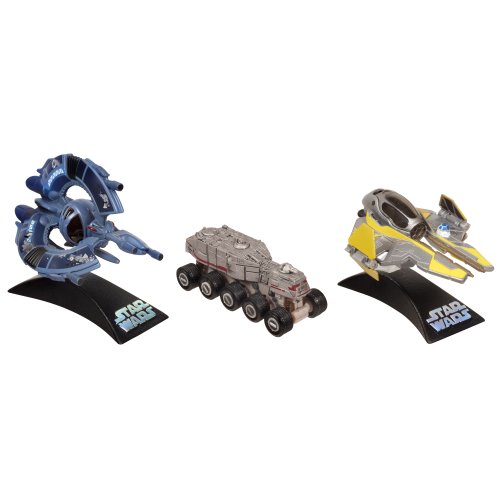 Star Wars Titanium Serie Die Cast Droid Tri-Fighter,Clone Turbo Tank,Anakin Skywalkers Jedi...