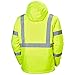 Helly-Hansen Alta Shell Jacket - Breathable High Visibility Rainwear - Sailing Rain Jacket for Men with Detachable Hood - 369 Hv Yellow/Charcoal - X-Large