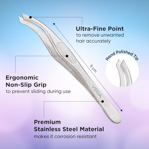 Vega Tweezer , Slant Tip - Image 2 thumbnail