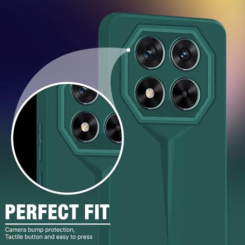 Image of WOW IMAGINE Slim Back Cover for Redmi Note 14 Pro 5G | Poco X7 5G | Blade Series Ultra Thin Case with Lightweight Design | Camera Protection | Soft Matte Silicone Flexible Mobile Case - Green