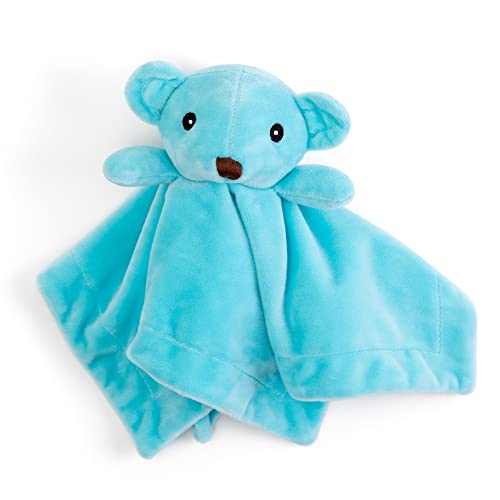 Image of JumpOff Jo - Baby Bundle: Baby Swaddle Blanket & 24 Milestone Cards - Photoshoot Props, Soft Breathable Baby Blanket, 47 inch x 47 inch (Bear Blue)