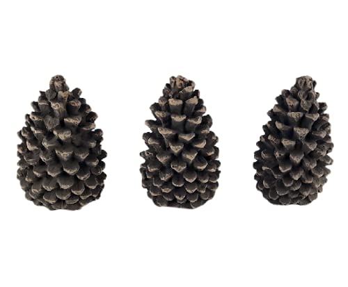 Decorative Pine Cones for Gas Fires – 3 Highly Detailed Pine Cones - for Gas Fires, Electric Fires and Fire Pits – Firebrand Direct
