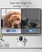 AKINGUAR 2K Security Camera for Home, 360°Pan Indoor Security Cameras with Motion Detection & One-Touch Call, Color Night Vision, Compatible with Alexa, Black