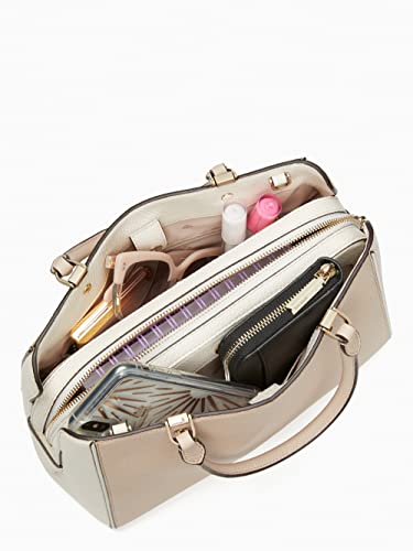 Kate Spade Leila Medium Triple Compartment Satchel Crossbody Bag Purse Handbag (Warm Beige) #TOP4