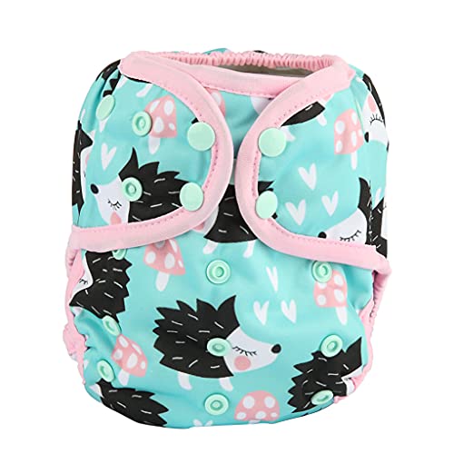 Hibaby One Size Cloth Diaper Cover Snap With Double Gusset (Hedgehog)