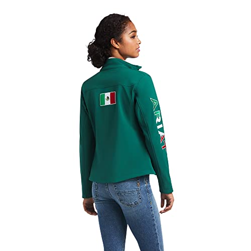 Ariat Female Classic Team Softshell MEXICO Jacket Verde 2X