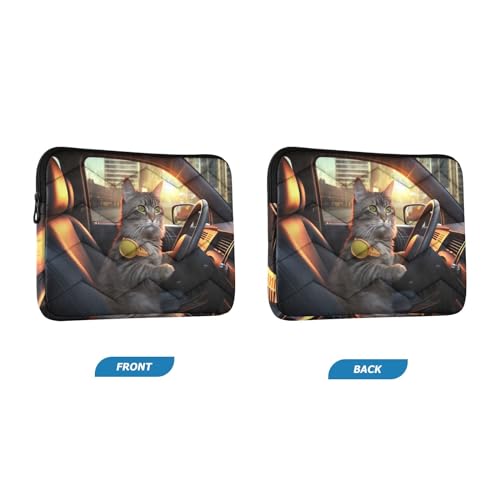 Funda para portátil 13-14'' con diseño de gato impermeable miniatura 2