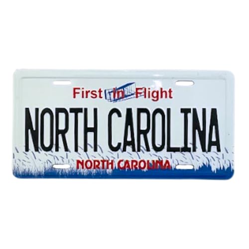 Imán decorativo rectangular de placa North Carolina