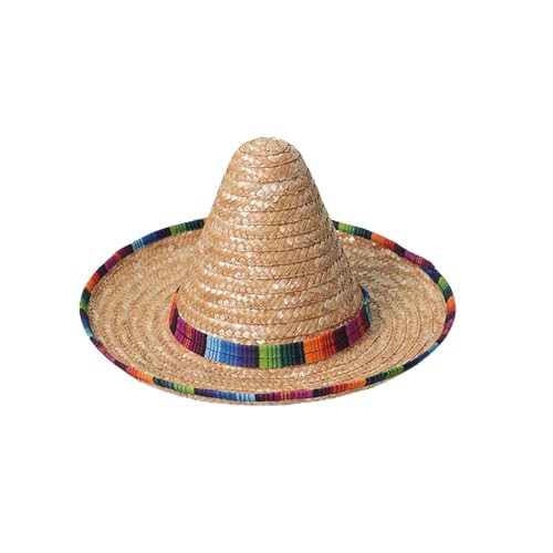 Genérico 2025 - Sombrero Mexicano para Adultos con Ribete, Sombrero de Fiesta Mexicano y Sombrero de Pescador para el Sol para Hombre para espectáculo de Halloween Básico