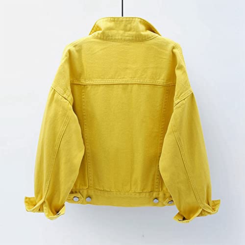 Huicai Casaco Feminino curto Jeans Jaqueta colete Feminina Jaqueta Jeans Jaqueta Jeans Colorida