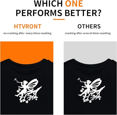 Image of HTVRONT White HTV Heat Transfer Vinyl Bundle: 24 Pack 12 inchx12 inch Iron on Vinyl Sheets for T-Shirt (1 PTFE Sheet Included), PU HTV Easy to Cut & Weed for Heat Design