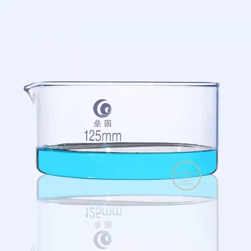 Plato de cristalización de Vidrio de borosilicato Alto, Plato Circular, Plato de Laboratorio, Resistencia a Altas temperaturas, 1 ud. (Size : 200mm)