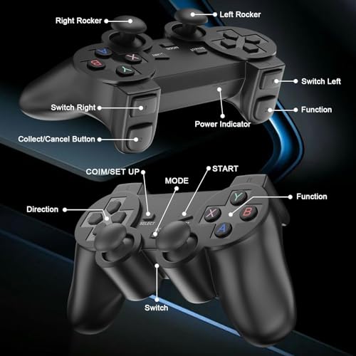 Image of 4K Ultra HD Game Con-Sole | Plug & Play HDMI Gaming Console with 2.4G 2 Wireless Controllers | HDMI Video Game System for Kids & Family (black)