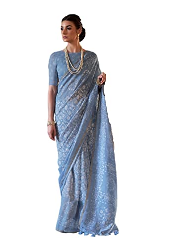 Sari semi-cousu en lin anti-transpiration habillage rapide pour femme active 8788