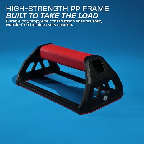 Image of Nivia Performance Push-Up Bar, Home Gym Equipment for Men & Women, For Training, Exercise Push up Stand, Gym Accessories, Home Use for Chest, Anti-Slip Push Up Stand (Red)