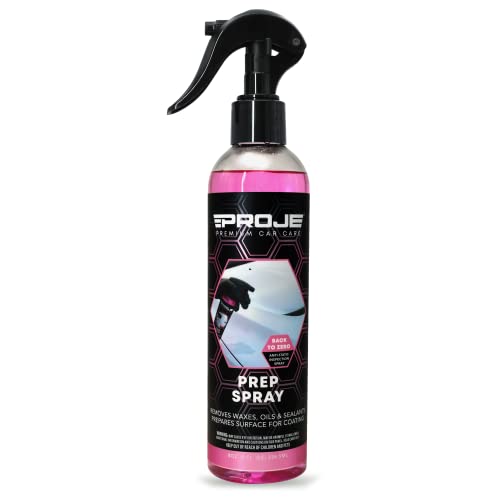 Prep Spray - Surface Prep Before Ceramic Coating - Removes Polishes & Oils - Anti Static Formula - PH Neutral Panel Wipe - Safe on All Surfaces - 8 Fl Oz by Proje Premium Car Care