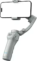 Estabilizador de Celular com 3 Eixos, Prata, 163x119x50mm, com Tripé, Bateria 3600mAh, Rastreamento Inteligente, para Smartphones até 90mm