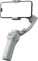 Estabilizador de Celular com 3 Eixos, Prata, 163x119x50mm, com Tripé, Bateria 3600mAh, Rastreamento Inteligente, para Smartphones até 90mm