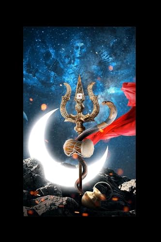MYTHOLOGY CENTRE Lord Adiyogi Shiva Digital Photo Frame for Wall Decoration (Multicolor, 8x12)