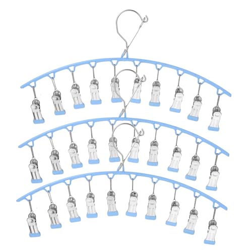 SOLUSTRE Metal Skirt Hangers Clips 3 Piece Drying Rack Clip Efficient Space Utilization for Closets Dorm Rooms